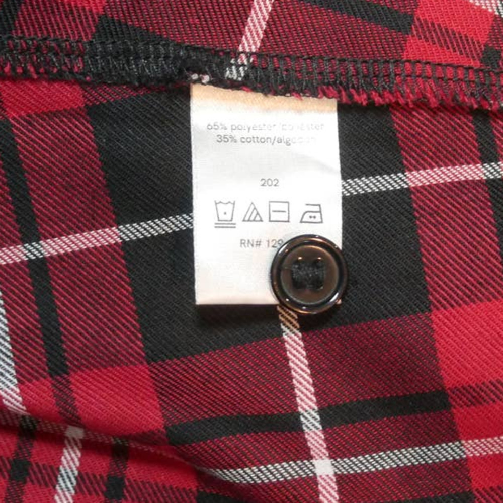 Venus Red Plaid Shirtdress Size 2 EUC - Picture 9 of 12